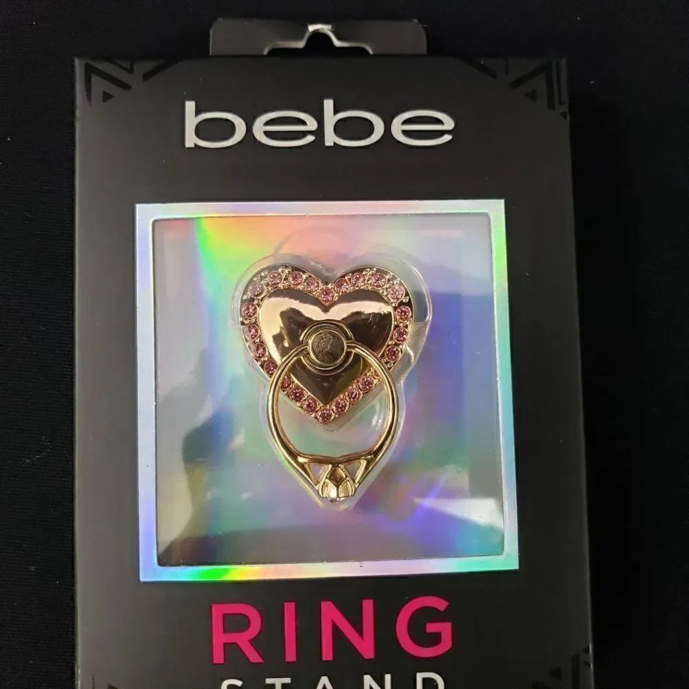 BEBE Ring Stand Cell Phone Heart